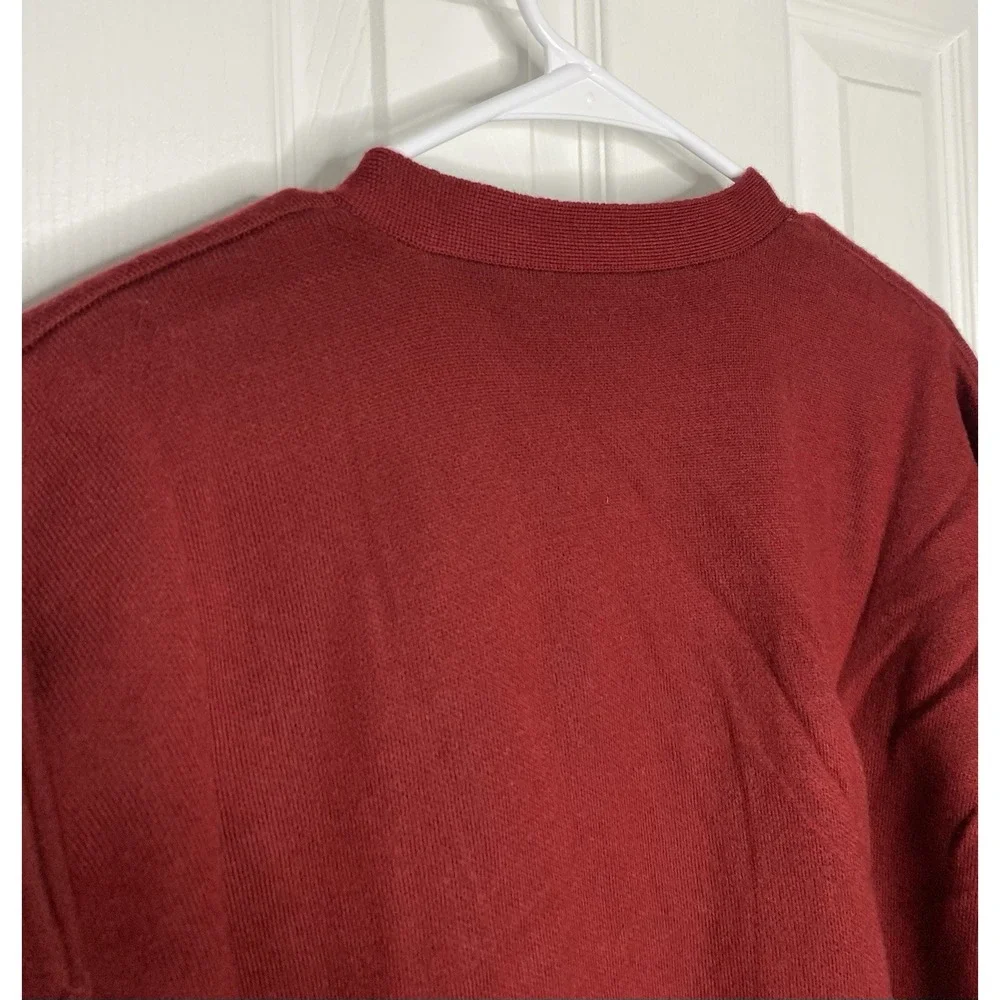 J Crew‎ Women's Merino Wool V Neck Long Line Cardigan Red Size XL - Picture 6 of 8